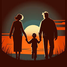 Father and Mother Figure Holding Hands with Child. Mom with Dad and Son or  Daugther Stock Vector - Illustration of event, figure: 274319225