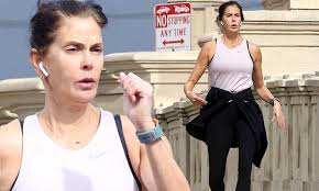 Teri hatcher whose original name is teri lynn hatcher was born on 8 december 1964, in palo alto, california, usa. Teri Hatcher Goes For A Brisk Power Walk Through Deserted La Streets As She Stays Fit Daily Mail Online
