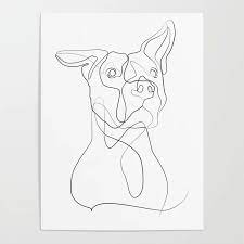 Decorate it with your favorite image or choose from thousands of designs that look great and protect. Pitbull Dog Line Art Poster By Birdlines Society6 Dog Line Art Dog Line Drawing Dog Line