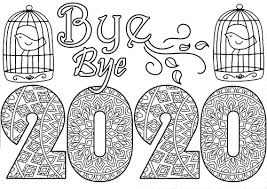 2021 coloring page from happy new year category. Bye 2020 Hello 2021 Coloring Pages Dgitial Teaching Resources