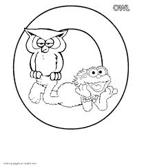 Free cartoon fairy coloring page. Abby Cadabby With An Owl And The Letter O Printable Page Coloring Pages Printable Com