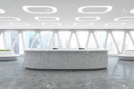 We have made this project for the ad interiors 2019 show! Curved Marble Reception Counter Is Standing In An Office Hall Stock Photo Picture And Royalty Free Image Image 79935392