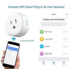 Smart Plug Mini Wireless Voice Control Outlet Amazon Echo Google Assistant Compatible Smart Life App Remote Control No Hub Required Smart Lighting Bulb Life App Smart Plug Smart Life