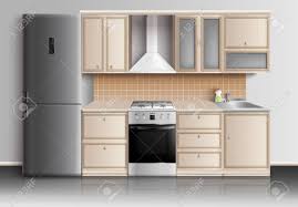 Use this guide of the hottest 2021 kitchen cabinet trends and find trendy cabinet ideas. Kitchen Furniture Realistic Interior Composition With Closed Royalty Free Cliparts Vectors And Stock Illustration Image 87747211
