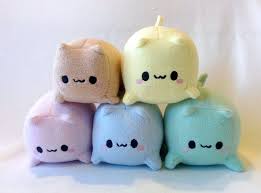 This cat snagged a loaf of bread from his owner. Cat Loaf Cube Plush Toy Plushies Diy Diy Stuffed Animals Diy Cat Toys