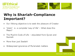 Nifty shariah25 25 shariah compliant stocks forms part the index. Shariah Compliant Make Yourself Why Is Shariah Compliance Important Our Lifelong Objective Is To Seek The Pleasure Of Creator Islam Is A Complete Ppt Download
