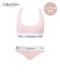 カルバンクライン 下着 レディース 上下セット スポーツブラ ショーツ スポブラ 綿 ノンワイヤー カップなし 人気 CK 送料無料 新生活  プレゼント バレンタイン