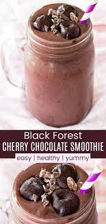 Healthy Cherry Chocolate Smoothie Recipe Tastes Like Dessert Cupcakes Kale Chips Recipe Chocolate Smoothie Sweet Smoothies Chocolate Snacks