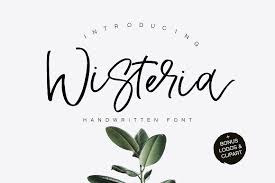 Download Wisteria Script Signature Fonts Wisteria Premade Logo Templates
