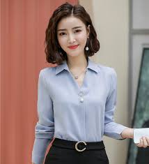 Fashion Formal Women Work Blouses Light Grey Long Sleeve Ladies Office Uniform Shirts Ol Styles Blouses Shirts Aliexpress Great colour & style options to create your uniform. fashion formal women work blouses light grey long sleeve ladies office uniform shirts ol styles