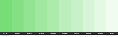 Find your favorite 2021 color with the help of valspar. Tints Of Pastel Green Color 77dd77 Hex Hex Rgb Codes