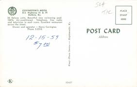 Postcard Covington's Motel Guthrie Kentucky