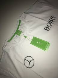 Hugo Boss Men Mercedes T Shirt Color White Green Label Size L Hugoboss Basictee Hugo Boss Man Colorful Shirts Hugo Boss Shirts