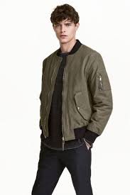 Padded Bomber Jacket Khaki Green Men H M Gb Suede Bomber Jacket Men Bomber Jacket Outfit Mens Outfits