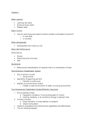 chapter 1 summary of the first lecture motor learning