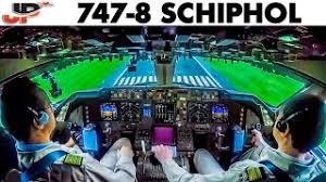 Fly with sunexpress to the most sunny destinations in turkey: Piloting Boeing 747 8 Into Schiphol With Holding Cockpit View Youtube