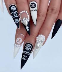 Shiny black acrylic nails designs. Ckt1kyqvyc Pvm