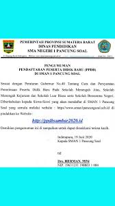 Pertanyaan yang biasa diberikan saat pemilihan osis 1. Osis Sman 1 Pancung Soal Info Ppdb Website Pendaftaran Yang Tadinya Di Website Sekolah Dipindahkan Ke Website Resmi Ppdb Sumbar 2020 Facebook