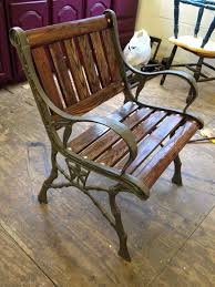 Restored Cast Iron Chair Iron Chair Cast Iron Garden Bench Wrought Iron Bench