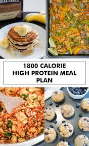1800 Calorie High Protein Meal Plan Protein Meal Plan High Protein Meal Plan 1800 Calorie Meal Plan