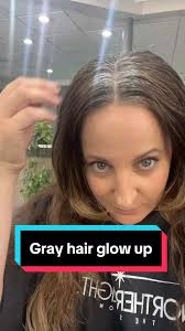 Gray hair glow up✨with @ashley murchio @Northern Lights #makeupmom  #makeupmommy #hairtransformation #grayhair #beautyover40 #hairstyle #grwm  #foryoupage
