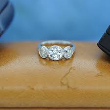 3 Diamond Bezel Set Diamond 27 000 Bezel Set Diamond Ring Bezel Set Engagement Ring Square Diamond Wedding Rings