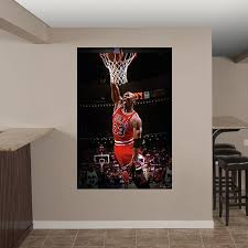 Michael Jordan Mural Wall Decal Shop Fathead For Chicago Bulls Decor Wall Mural Poster Mural Wall Murals