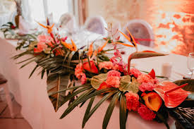 Votre centre de table, bien que discret ne manquera pas. Fleur D Anthurium Ou Langue De Feu En Bouquet Et Decoration Mariage