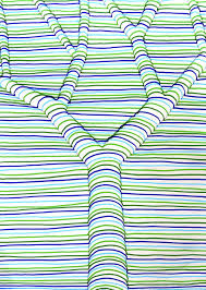 Lines Forming A Three Dimensional Tree Optical Illusions Art Op Art School Art Projects