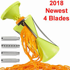 4 Blade Replaceable Vegetable Spiral Slicer Cutter Vegetable Spiralizer Grater Carrot Cucumbe Spiral Vegetable Slicer Veggie Spiralizer Spiral Vegetable Cutter