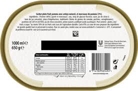 Carte D Or Plein Fruit Sorbet Pomme Bac 1l 650 G