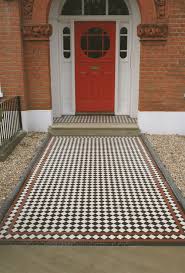 Wickes azzara range showcases an elegant carrara effect that replicates an indulgent white marble with greyish veining. Black White Victorian Tiled Path Mosaics By Post