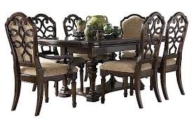 Part of the cindy crawford home series elegant multi piece dining sets include a large trestle table and plush upholstered wingback or ladder style chairs for up to eight people. Formal Cherry Dining Room Sets Ideas On Foter