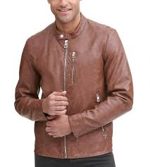 Men S Cognac Fashion Leather Jacket Jackets Maker