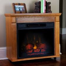Amish Fireplace With Wheels Rustik