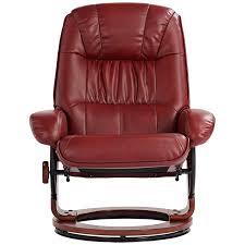 A wide selection of swivel recliners at low prices from furniture online, in stock with fast delivery. Kyle Ruby Red Faux Leather Ottoman And Swiveling Recliner 8m421 Lamps Plus
