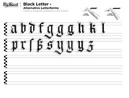 Black Letter Worksheets Free Font Ray Mawst Lettering Design Calligraphy Worksheet Lettering Hand Lettering Worksheet