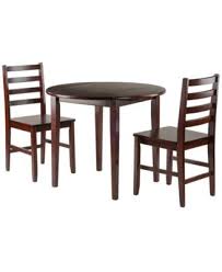 More info / buy on amazon. Winsome Wood Alamo 3 Piece Round Drop Leaf Table With 2 Ladder Back Chairs Furniture Home Urbytus Com