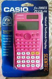 New In Box Pink Casio Fx 300es Plus Pk Scientific Calculator Solar Battery Case Scientific Calculator Solar Battery Calculator