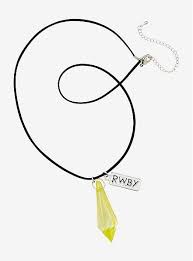 Rwby Yellow Dust Crystal Necklace Rwby Crystal Necklace Crystals