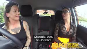 Two lesbians masturbating and squirting with sex toys in Female Fake Taxi