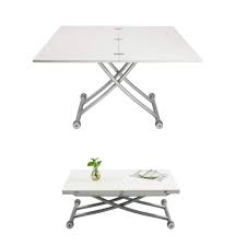 See more ideas about convertible coffee table, adjustable coffee table, dining table. Dining Table Wooden White Folding Table Coffee Table Wheeled X Lift Camping Table Modern Adjustable Lift Square Dining Table Buy Online In Belize At Desertcart 87372675