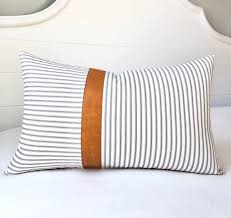 Walmart.com has been visited by 1m+ users in the past month Ticking Stripe Lumbar Pillow Cover 12x20 Golden Brown Leather Color Block Throw Pillow Covers Spicy Leather Pillow Pillow Covers Leather Lumbar Pillow