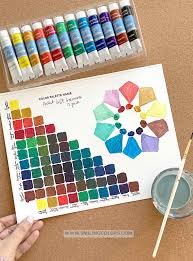 Primary easy color mixing chart for acrylic painting. Gouache Paint Faqs Testing Artist Loft S 12 Pack Of Colors Smiling Colors