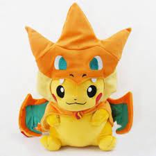 Pokemon Pikachu With Charizard Hat Pokemon Plush Pokemon Dolls Pikachu