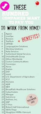 These 100 Companies Will Pay You To Work From Home Plus Benefits Family Health Plans Paid Vac Work From Home Opportunities Working From Home Internet Business