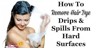 Take a tablespoon of baking soda, a tablespoon of liquid dishwashing detergent and two cups of warm water. How To Remove Hair Dye Drips Spills From Hard Surfaces
