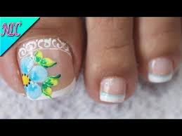 Cómo pintar uñas decoradas 💅 diseños de uñas rojas con cintas. Diseno De Unas Para Pies Flor Principiantes Flowers Nail Art Nlc Youtube Arte De Unas De Pies Unas Pies Decoracion Disenos De Unas Pies