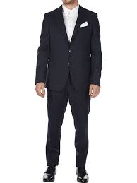 Abito completo uomo estivo blu gessato smoking vestito elegante cerimonia. Abito Gessato Blu 100 Lana