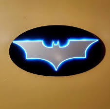 Dark Knight Edge Lit Led Sign Neon Like Led Bat Signal Etsy Edge Lighting Led Lights Dark Knight